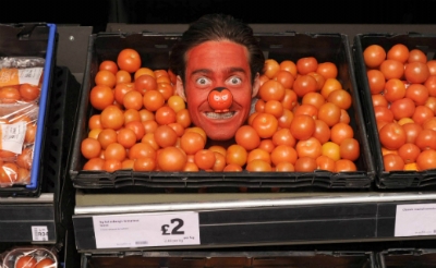Spencer Matthews in Sainsbury's stunt for Comic Relief 